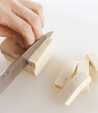 豆腐の切り方　拍子