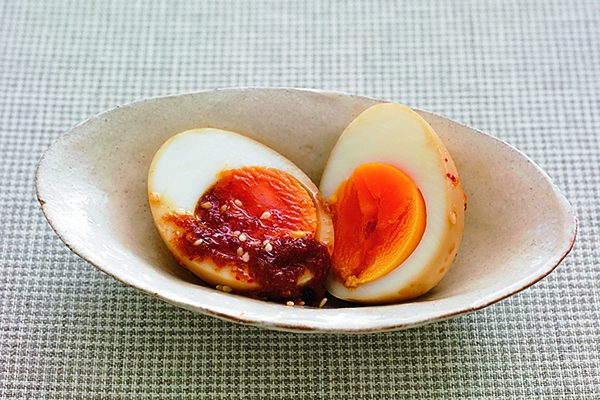 PART2「たれ＆ソース」ストック㉞おまけレシピ／「きゅうりの梅小鉢」「味つけ卵」