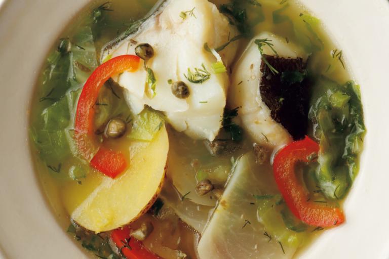 塩ダラの旨味がきいただしが絶品「タラと野菜のスープ」／野菜スープに「＋魚介類」で栄養価とおいしさアップ