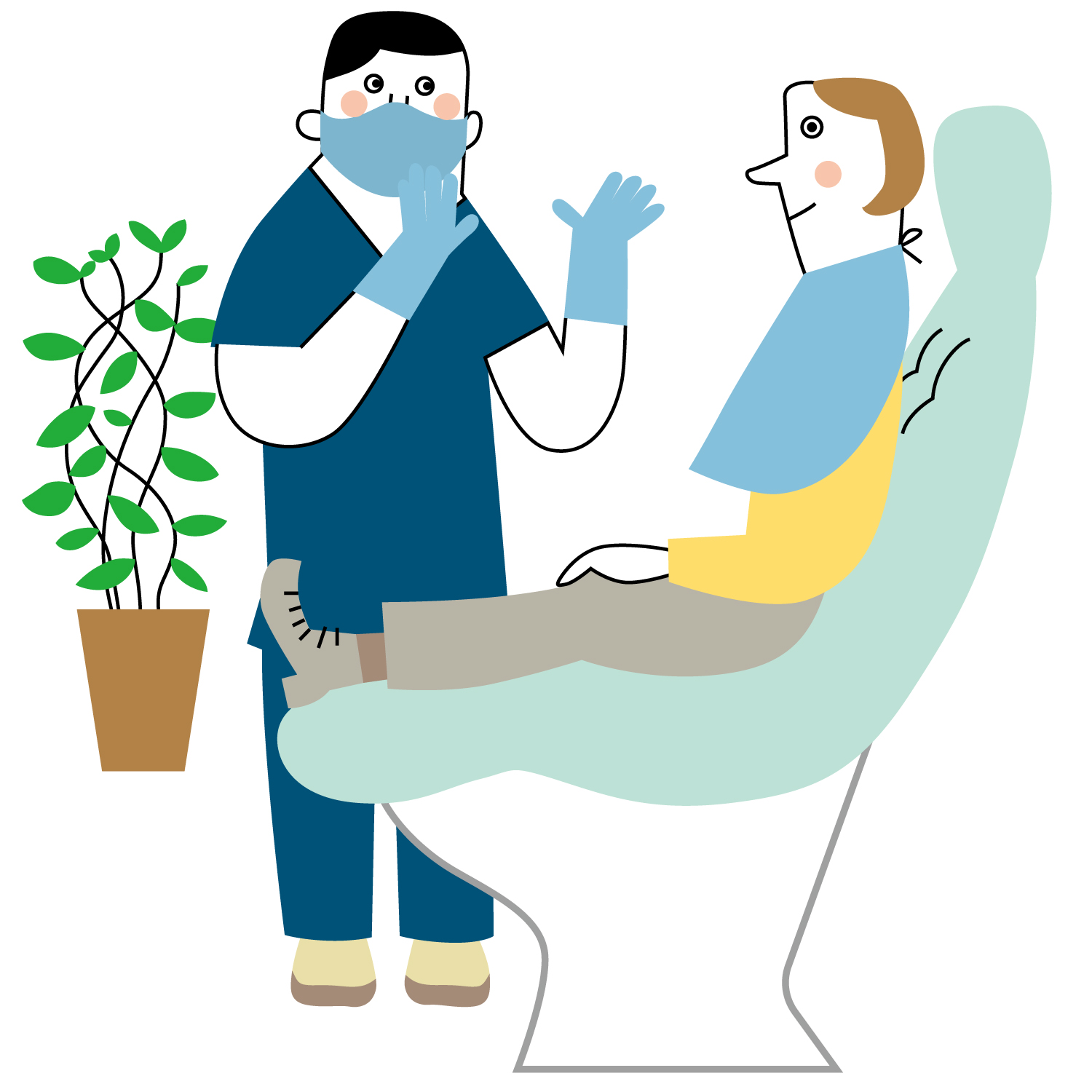 歯周病の治療イメージイラスト