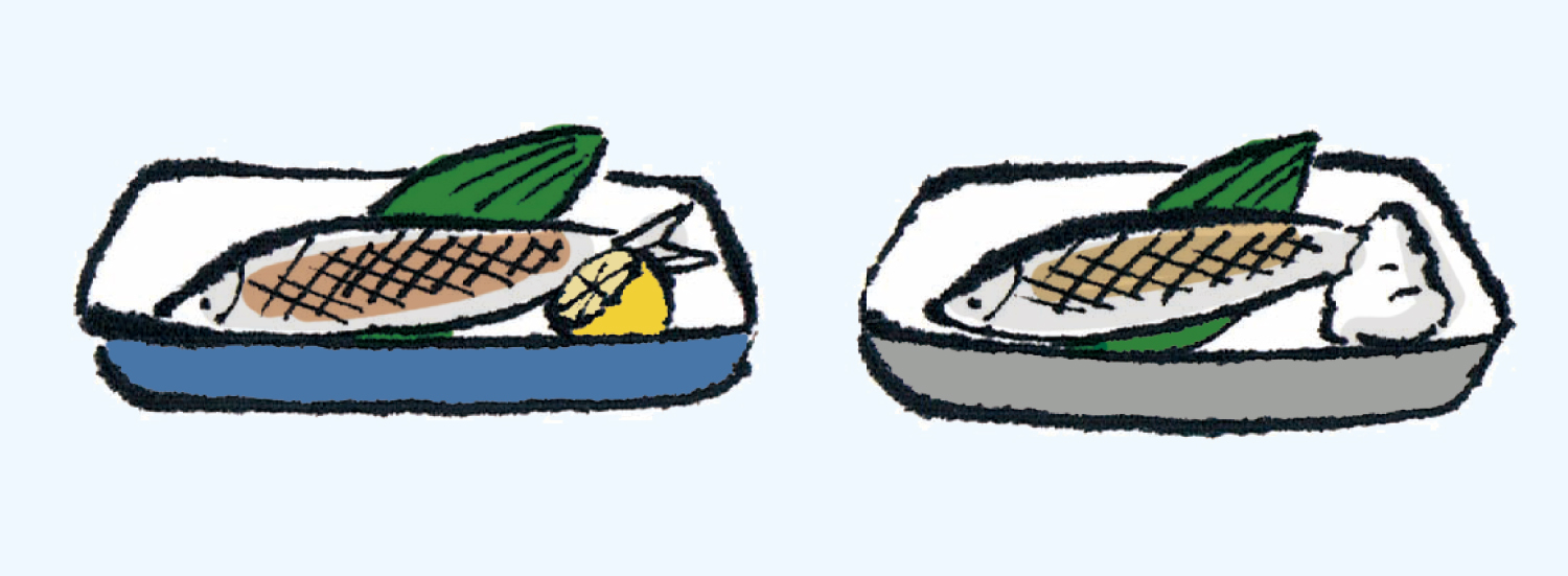 焼き魚にはレモン or 大根おろし
