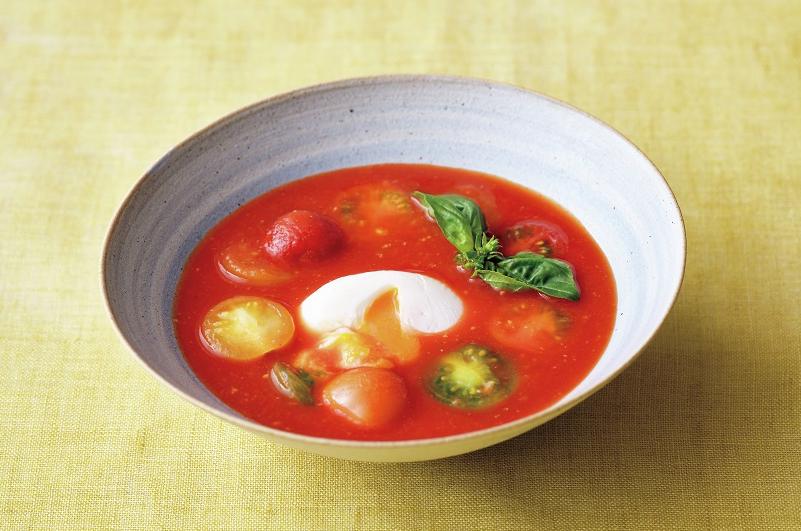 カラフルトマトの味噌スープ
