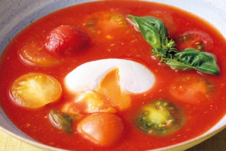 スープで手早くたんぱくとリコピンをチャージ「カラフルトマトの味噌スープ」／脳活「新和食」レシピ