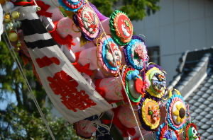 大阪　日根神社　まくら祭りの飾り枕