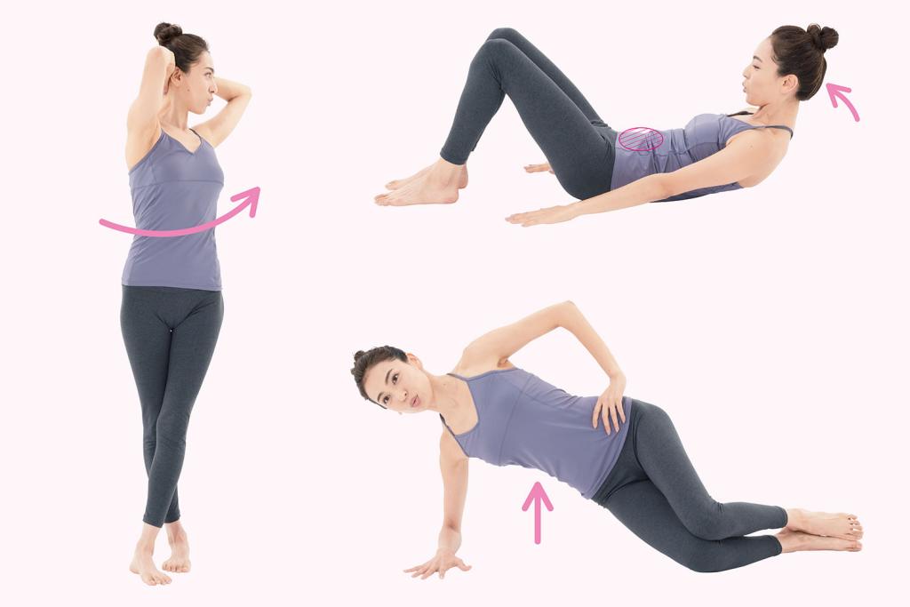 体幹を鍛える３つの腹横筋・腹斜筋トレーニング／女性向け体幹トレーニング