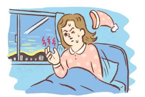 明け方にしびれを感じて起きてしまう手根管症候群に悩む女性