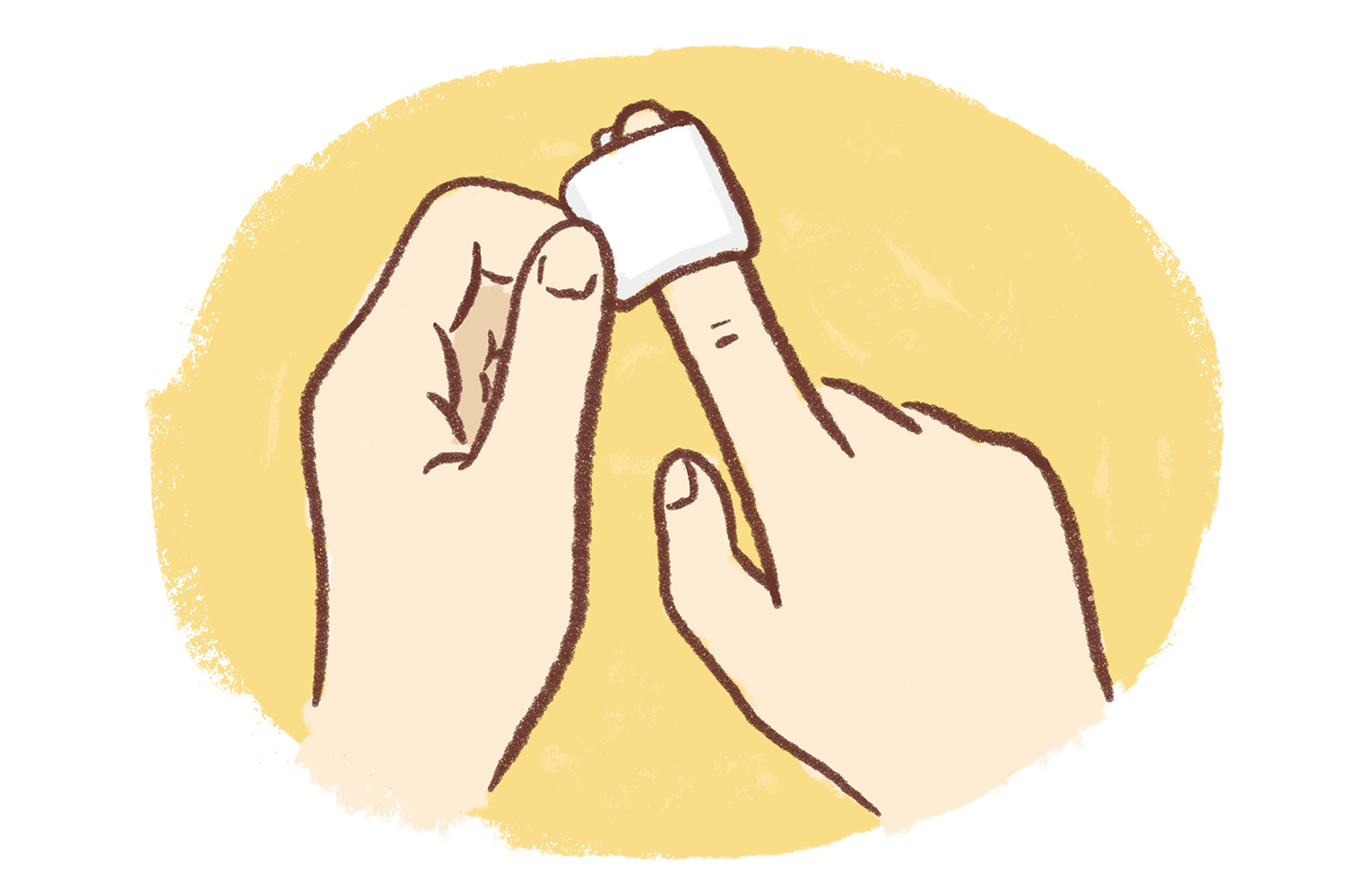 関節に外用薬を貼る