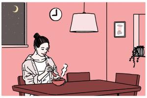 夜遅くはガッツリ食べないことが休養