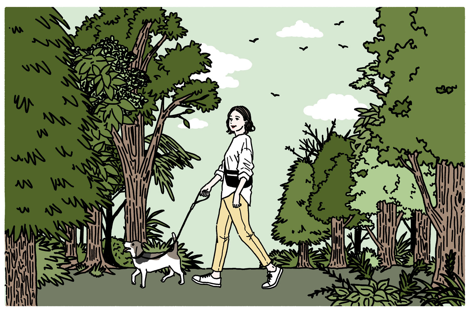 ペットと自然の中に行くのは心理的休養