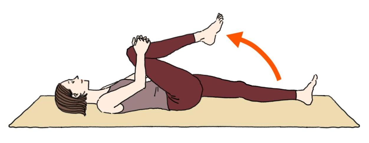 股関節ケア　腰猫背　膝抱えストレッチ